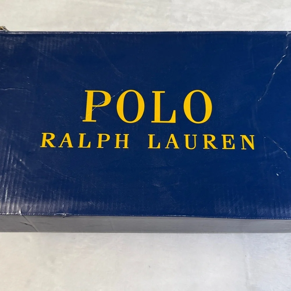 Polo Ralph Lauren Keaton Suede Trim Herringbone Sneakers- Size 8.5
